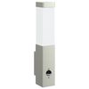 vidaXL Εξωτερικά Φωτιστικά Τοίχου 2 pcs Ασημί 10.5 x 6 x 35 εκ.