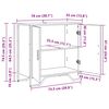 vidaXL Πλαϊνό γραφείο artisan δρυς 78 x 35.5 x 74.5 εκ.
