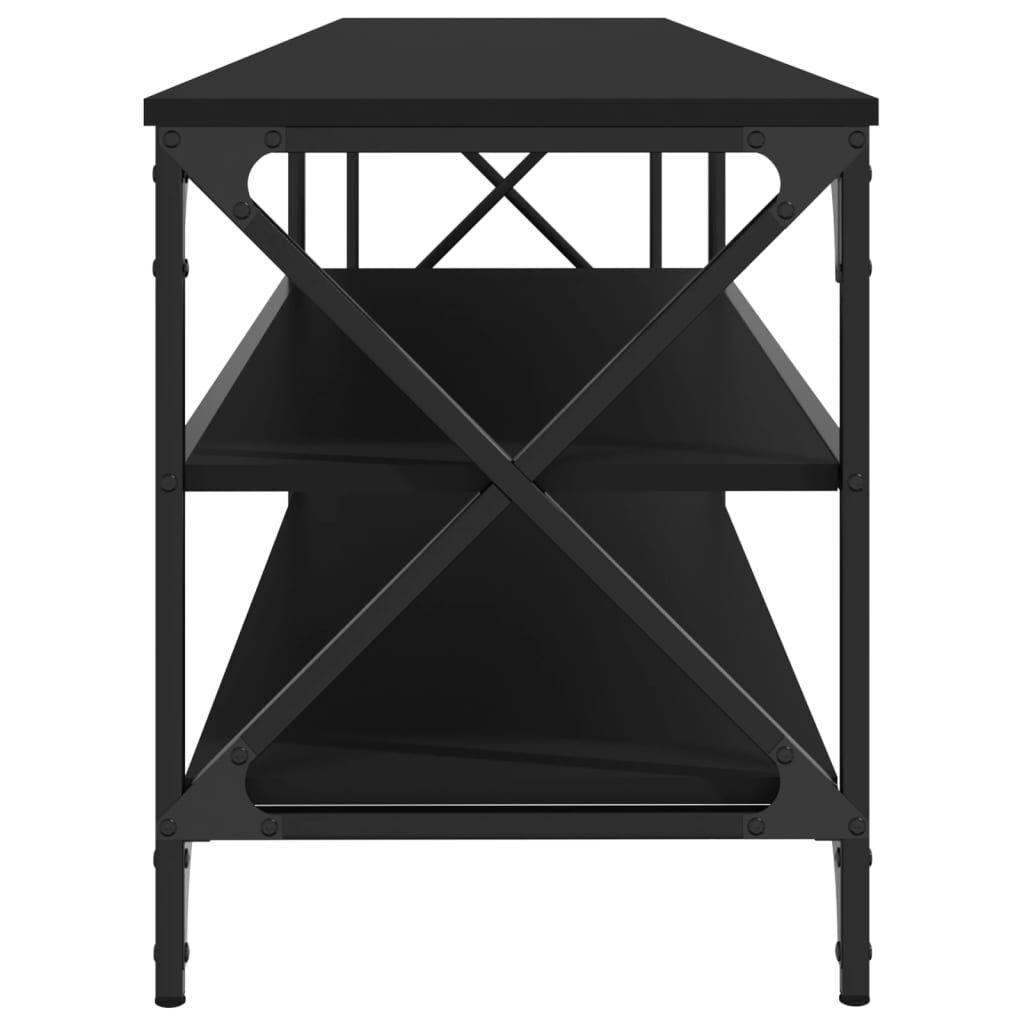 vidaXL Έπιπλο Τηλεόρασης Μαύρο 200x40x50 εκ. από Επεξεργ. Ξύλο/Μέταλλο