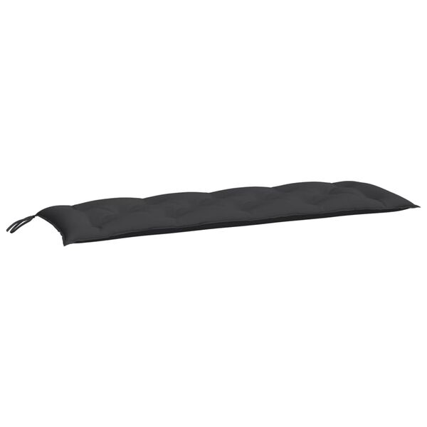 vidaXL Μαξιλάρι Πάγκου Κήπου Μαύρο 150x50x7 εκ. Ύφασμα Oxford