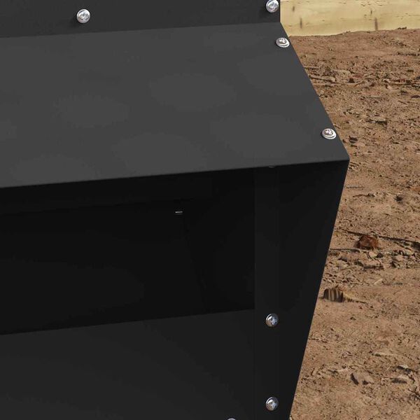 vidaXL Ταΐστρα κοτόπουλων Μαύρο 20 x 25 x 35 εκ. Ψυχρής Έλασης Χάλυβας