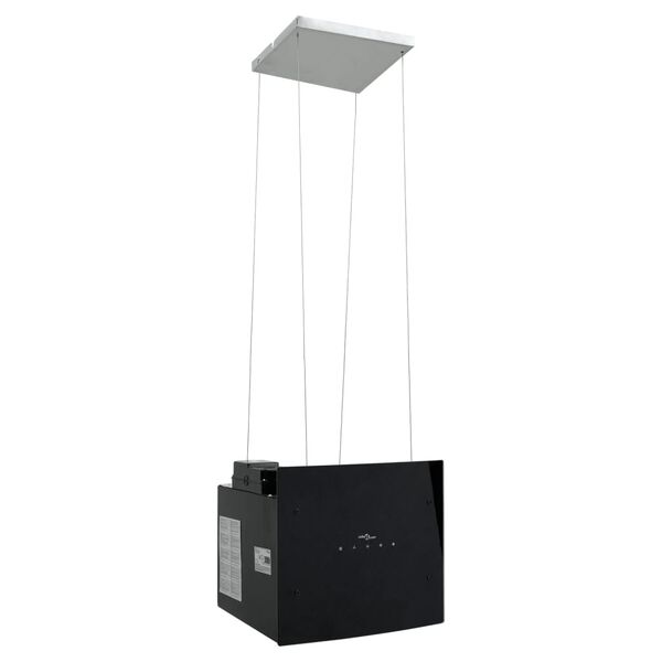 vidaXL Απορροφητήρας Νησίδα με Αισθητήρα Αφής LCD από Ψημένο Γυαλί