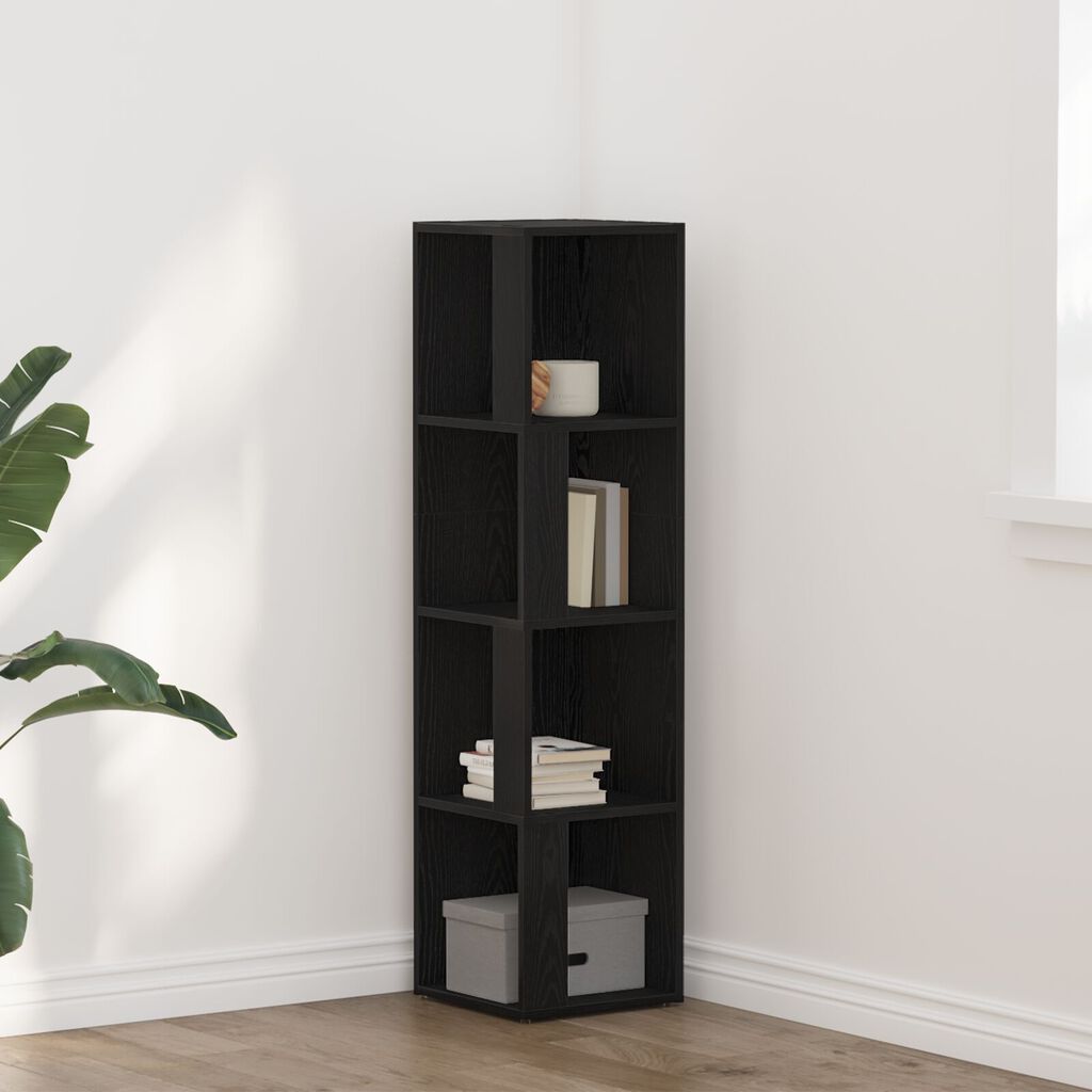 vidaXL Βιβλιοθήκη Μαύρης Δρυς 33x33x132 εκ Φτιαγμένη από Ξύλο