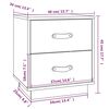 vidaXL Κομοδίνο Καφέ Μελί 40x34x45 εκ. από Μασίφ Ξύλο Πεύκου