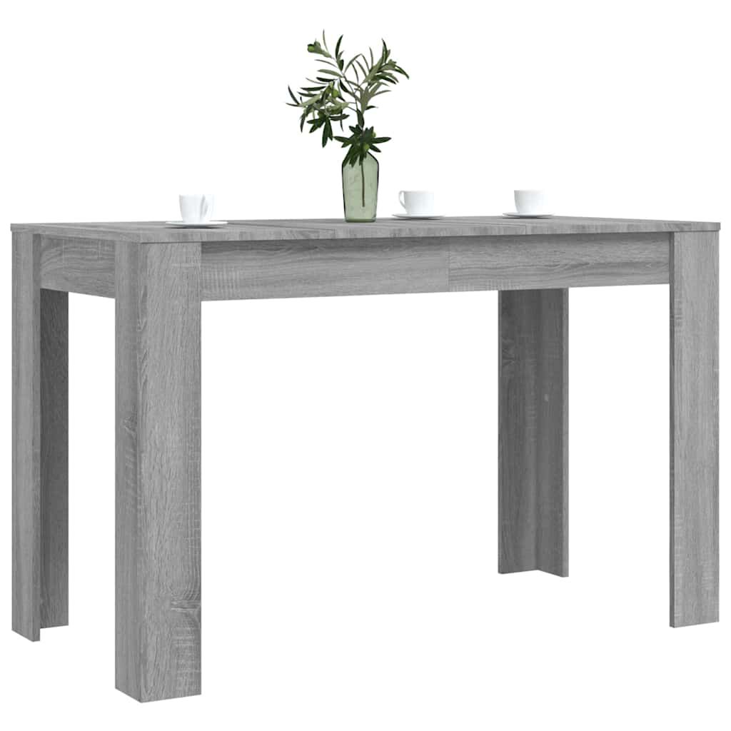 vidaXL Τραπεζαρία Γκρι Sonoma 120 x 60 x 76 εκ. από Επεξεργασμένο Ξύλο