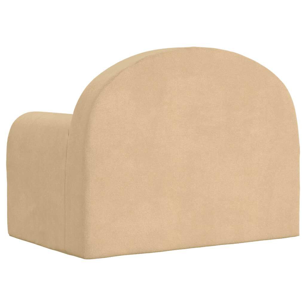 vidaXL Παιδικός καναπές Cream Soft Plush