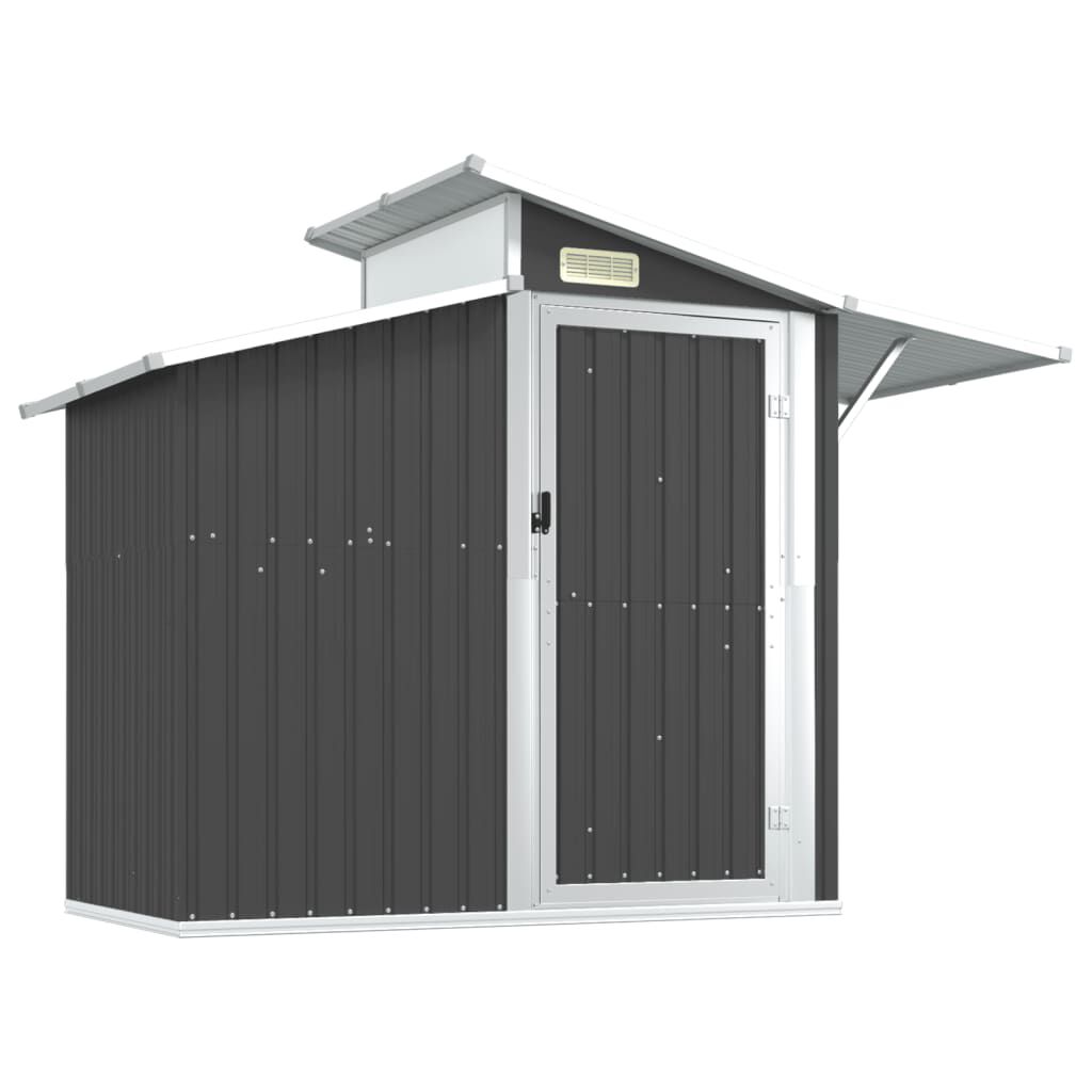 vidaXL Αποθήκη Κήπου Ανθρακί 270x130x208,5 εκ. Γαλβανισμένο Ατσάλι
