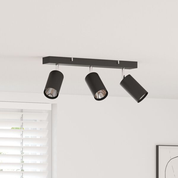 vidaXL Σποτ οροφής Μαύρο 38 x 5.5 x 16.5 εκ Ατσάλι
