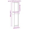 vidaXL Ντουλάπι με LED Λευκό 41,5x32,5x200 εκ. από Επεξεργασμένο Ξύλο