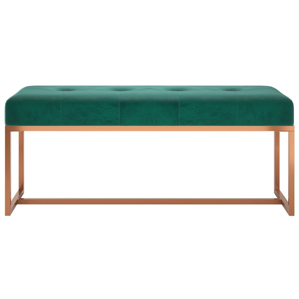vidaXL Πάγκος Σκούρο Πράσινο 110 x 36 x 45 εκ. Βελούδινος
