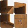 vidaXL Θυρίδα Πακέτων με αποθήκευση Καφέ 44 x 22 x 82 εκ. Ατσάλι