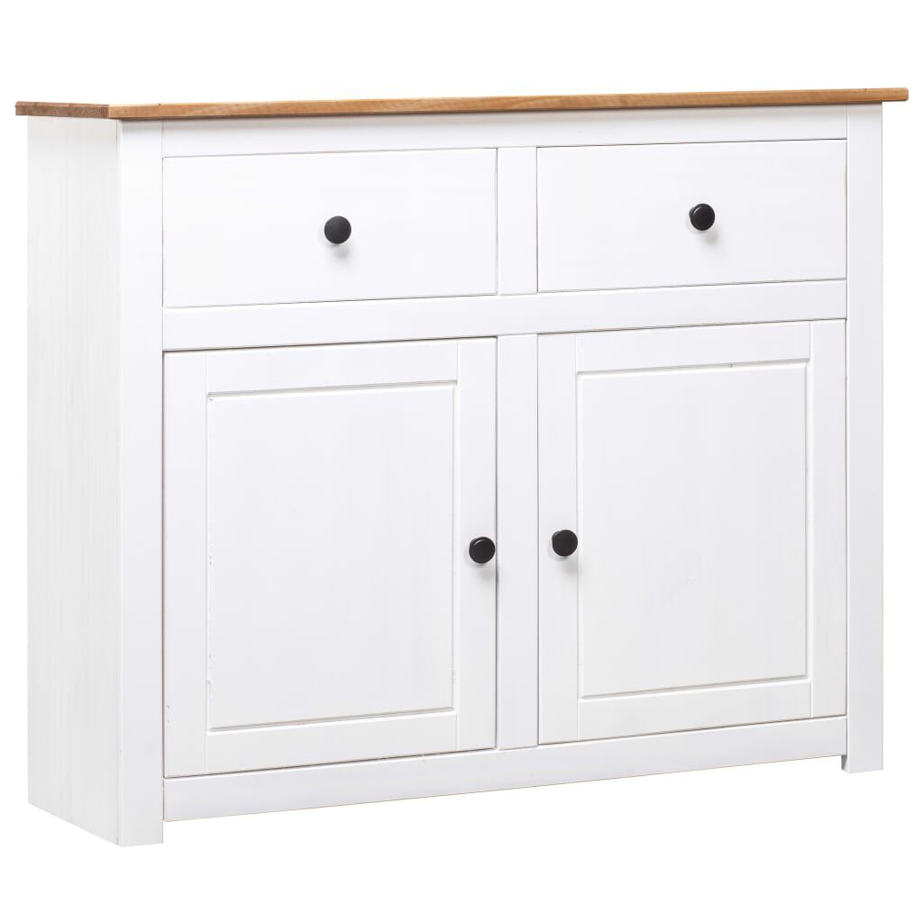 vidaXL Μπουφές Λευκός 93 x 40 x 80 εκ. από Ξύλο Πεύκου Σειρά Panama