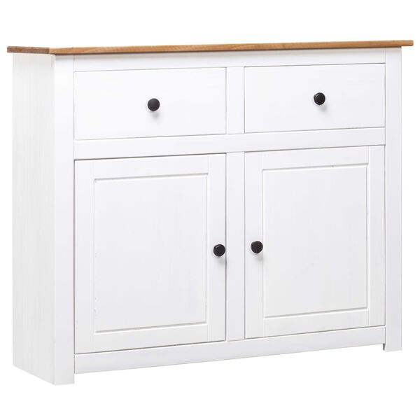 vidaXL Μπουφές Λευκός 93 x 40 x 80 εκ. από Ξύλο Πεύκου Σειρά Panama