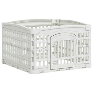 vidaXL &Alpha;&lambda;ά&nu;&alpha; &Sigma;&kappa;ύ&lambda;&omicron;&upsilon; 4 &Pi;ά&nu;&epsilon;&lambda; &Lambda;&epsilon;&upsilon;&kappa;ό 63 x 63 x 40 &epsilon;&kappa;. &Pi;&lambda;&alpha;&sigma;&tau;&iota;&kappa;ό