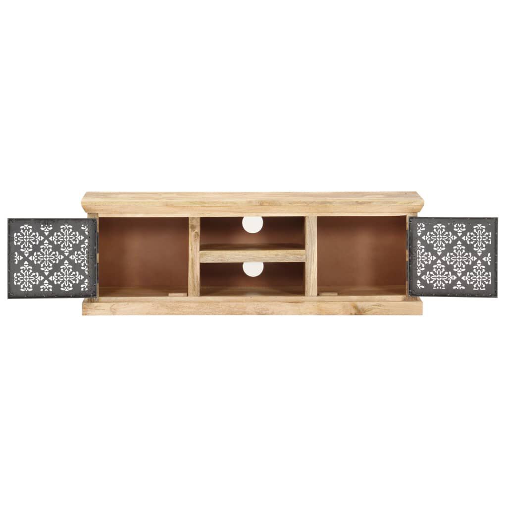 vidaXL Έπιπλο Τηλεόρασης με Ατσάλινες Πόρτες 120x30x40 εκ. Ξύλο Μάνγκο