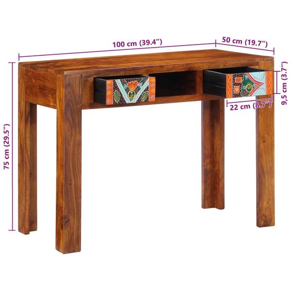 vidaXL Γραφείο 100x50x75 εκ. Μασίφ Ξύλο Ακακίας
