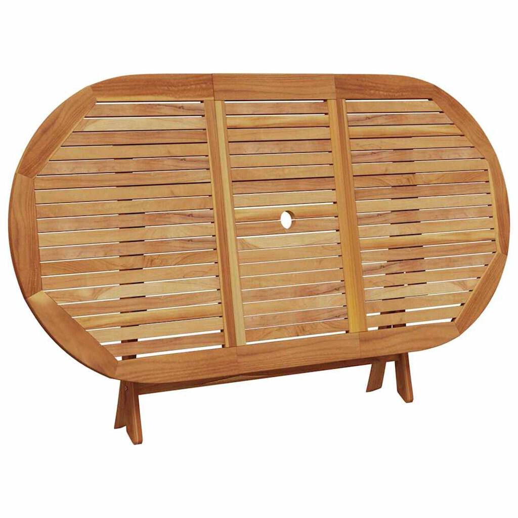 vidaXL Σέτ φαγητού για κήπο Πτυσσόμενος 5 pcs Taupe Μασίφ ξύλο ακακίας