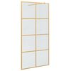 vidaXL Τοίχος Ντους Walk-in Χρυσό 100 x 195 cm σκληρυμένο γυαλί