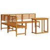 vidaXL Σετ Παγκάκι Κήπου 4 pcs Καφέ Μασίφ ξύλο ακακίας
