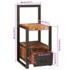 vidaXL Βάση Ρούχων Πολύχρωμο 40 x 40 x 90 cm Μασίφ ανακυκλωμένο ξύλο