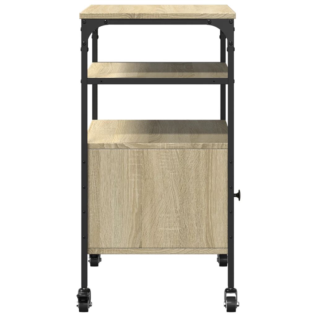 vidaXL Βάση Εκτυπωτή 3 Επιπέδων Sonoma Δρυς 50x40x76 εκ Επεξ. Ξύλο
