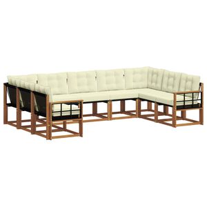 vidaXL &Sigma;&epsilon;&iota;&rho;ά &Kappa;&alpha;&nu;&alpha;&pi;έ &Epsilon;&xi;&omega;&tau;&epsilon;&rho;&iota;&kappa;&omicron;ύ &mu;&epsilon; &mu;&alpha;&xi;&iota;&lambda;ά&rho;&iota; 9 pcs &Phi;&upsilon;&sigma;&iota;&kappa;ό &kappa;&alpha;&iota; &Kappa;&rho;έ&mu;&alpha;