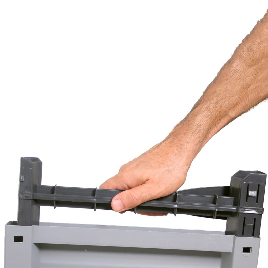 vidaXL Πλαστικό Ντουλάπι 68x39x171,5 εκ με Σχεδιασμό σε Στυλ Ρατάν
