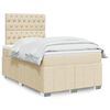 vidaXL Κρεβάτι Boxspring με Στρώμα Κρεμ 120x190 εκ. Υφασμάτινο