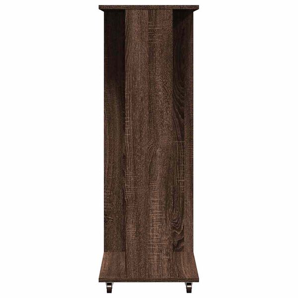 vidaXL Ντουλάπα με Ροδάκια Καφέ Δρυς 102x38x110 εκ. από Επεξ. Ξύλο