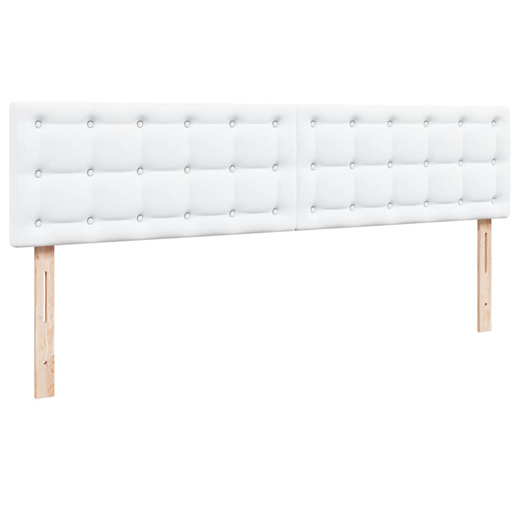 vidaXL Οθωμανικό κρεβάτι με στρώμα Λευκό 160x200cm Faux Leather