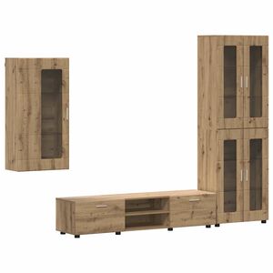 vidaXL &Sigma;&epsilon;&tau; &epsilon;&pi;ί&pi;&lambda;&omicron;&upsilon; &tau;&eta;&lambda;&epsilon;ό&rho;&alpha;&sigma;&eta;&sigmaf; FLORIN 3 &tau;&mu;&chi;. Artisan Oak