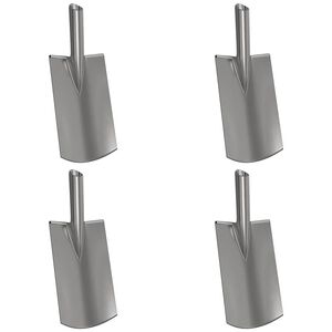 vidaXL Κεφάλι Φτυαριού 4 pcs Ασημί 43 x 17 εκ.