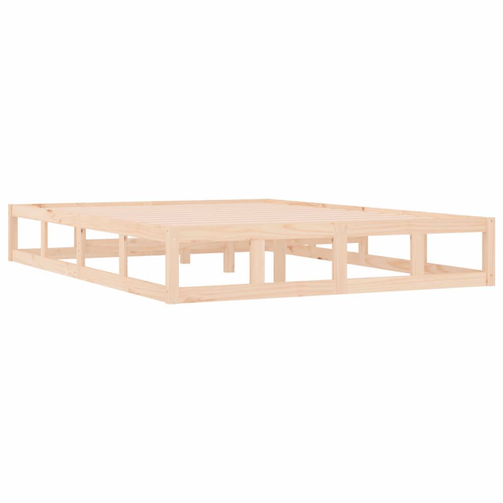 vidaXL Πλαίσιο Κρεβατιού 180 x 200 εκ. Μασίφ Ξύλο Super King Size