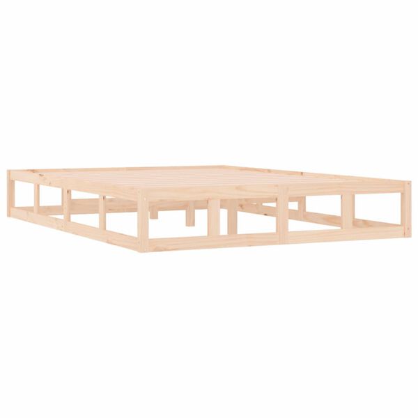 vidaXL Πλαίσιο Κρεβατιού 180 x 200 εκ. Μασίφ Ξύλο Super King Size