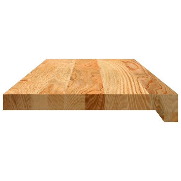 vidaXL Πατάκια Σκάλας 12 τεμ. Ανοιχτό Καφέ 70x25x2 cm Ξύλο Δρυός
