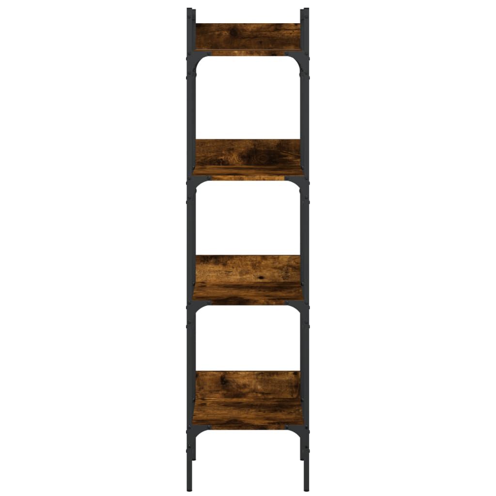 vidaXL Βιβλιοθήκη 4 Επιπέδων Καπν. Δρυς 35x30x138,5 εκ. Επεξεργ. Ξύλο
