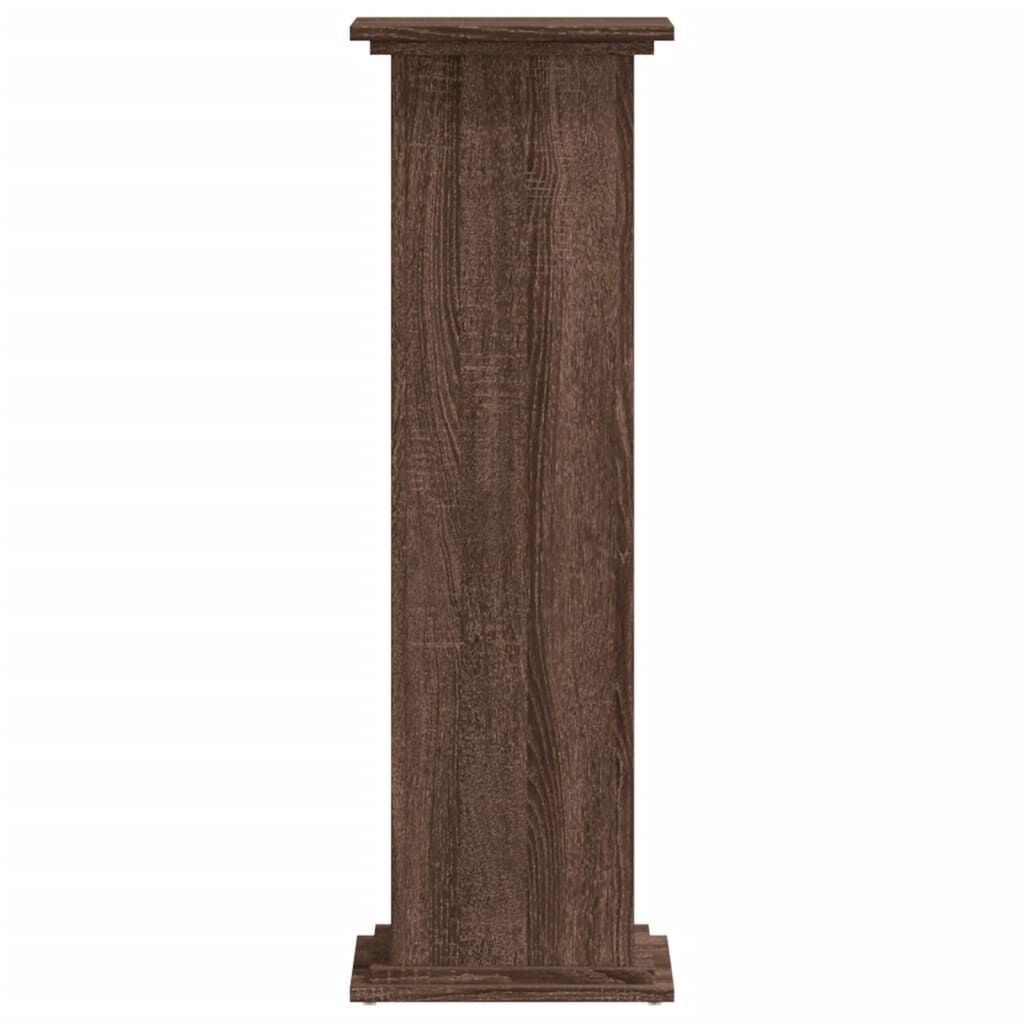 vidaXL Βάσεις Φυτών Καφέ Δρυς 33x33x100 εκ. Επεξεργασμένο Ξύλο