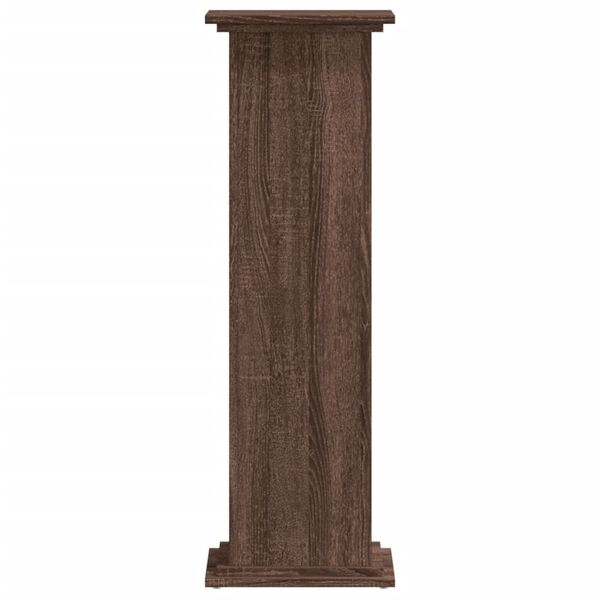 vidaXL Βάσεις Φυτών Καφέ Δρυς 33x33x100 εκ. Επεξεργασμένο Ξύλο