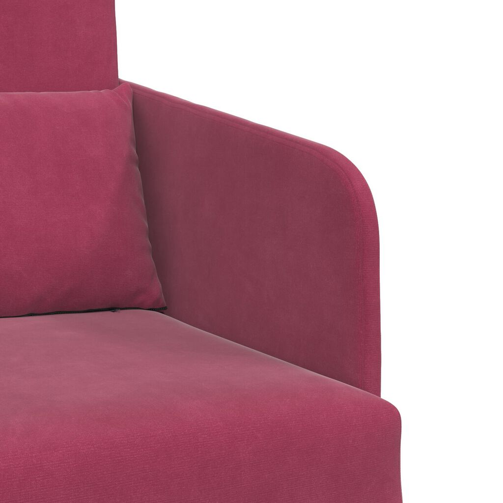 vidaXL Καθιστικό Κρεβάτι 2 σε 1 Μπορντό 65x80x83 εκ. Βελούδο