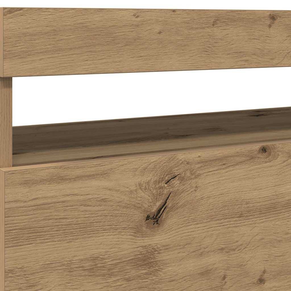 ντουλάπι τηλεόρασης vidaXL με φώτα LED Artisan Oak Κατασκευασμένο ξύλο