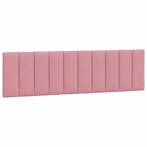 vidaXL Κρεβάτι με Στρώμα Ροζ 180x200 εκ. Βελούδινο