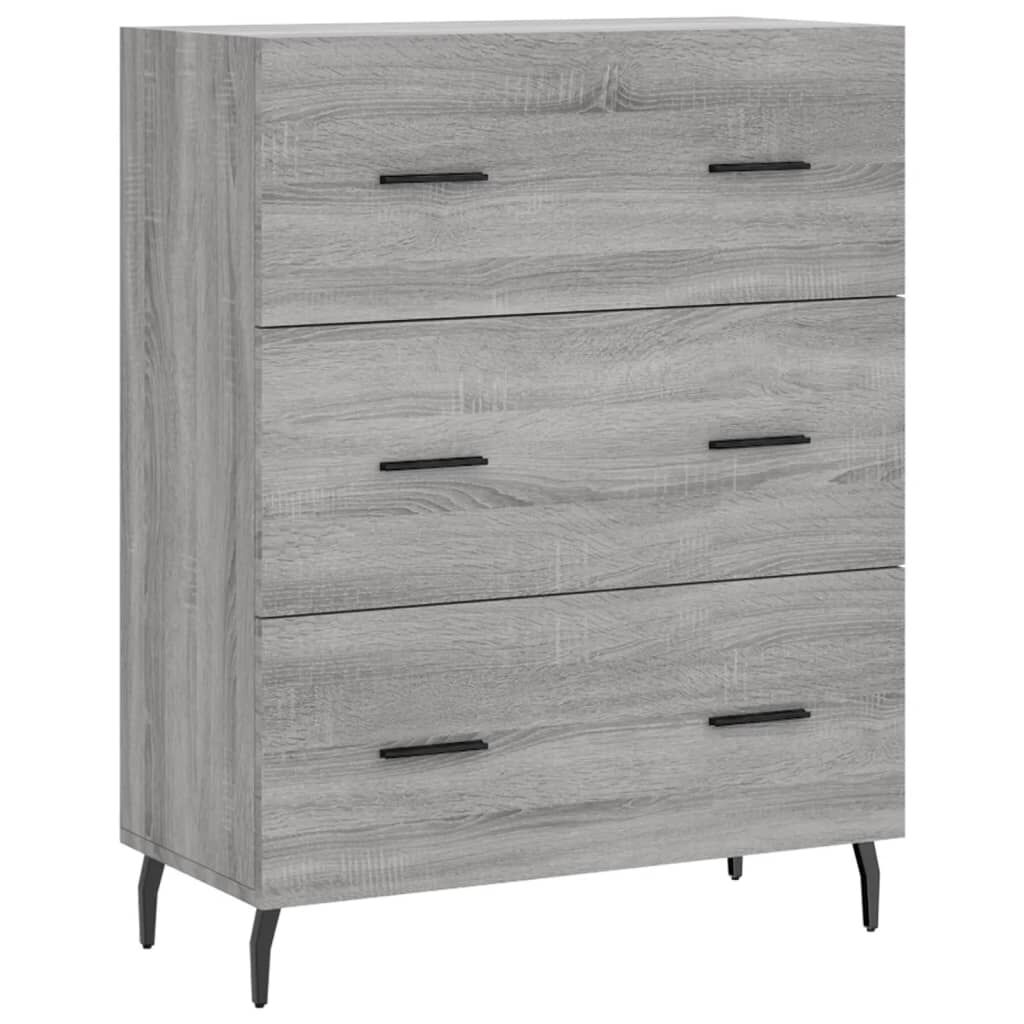vidaXL Ντουλάπι Γκρι Sonoma 69,5 x 34 x 180 εκ. Επεξεργασμένο Ξύλο