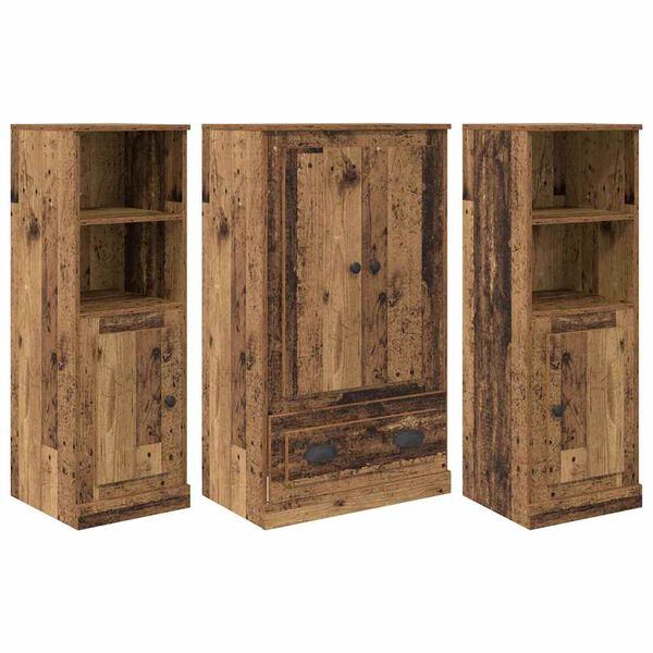 vidaXL Highboard &mu;&epsilon; &sigma;&upsilon;&rho;&tau;ά&rho;&iota; 3 pcs &Pi;&alpha;&lambda;&iota;ό &Xi;ύ&lambda;&omicron; &Epsilon;&pi;&epsilon;&xi;&epsilon;&rho;&gamma;&alpha;&sigma;&mu;έ&nu;&omicron; &xi;ύ&lambda;&omicron;