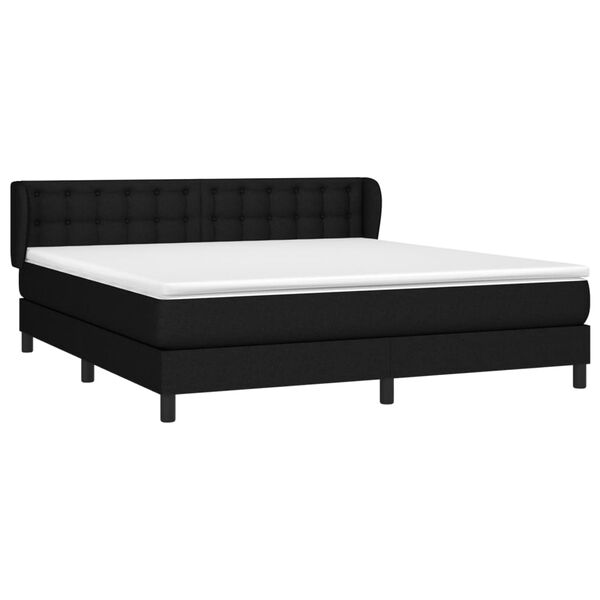 vidaXL &Kappa;&rho;&epsilon;&beta;ά&tau;&iota; Boxspring &mu;&epsilon; &Sigma;&tau;&rho;ώ&mu;&alpha; &Mu;&alpha;ύ&rho;&omicron; 160x200 &epsilon;&kappa;. &Upsilon;&phi;&alpha;&sigma;&mu;ά&tau;&iota;&nu;&omicron;