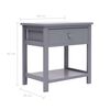 vidaXL Κομοδίνο Γκρι 40 x 29 x 42 εκ. από Ξύλο Παυλώνιας