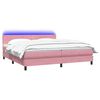 vidaXL &Kappa;&rho;&epsilon;&beta;ά&tau;&iota; Boxspring &mu;&epsilon; &Sigma;&tau;&rho;ώ&mu;&alpha; & LED &Rho;&omicron;&zeta; 200x210 &epsilon;&kappa;. &Beta;&epsilon;&lambda;&omicron;ύ&delta;&iota;&nu;&omicron;