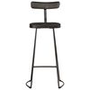 vidaXL Bar Stools 2 &tau;&epsilon;&mu;ά&chi;&iota;&alpha; &Mu;&alpha;ύ&rho;&omicron; 49x43x103 cm &Sigma;&tau;&epsilon;&rho;&epsilon;ό &xi;ύ&lambda;&omicron; Mango