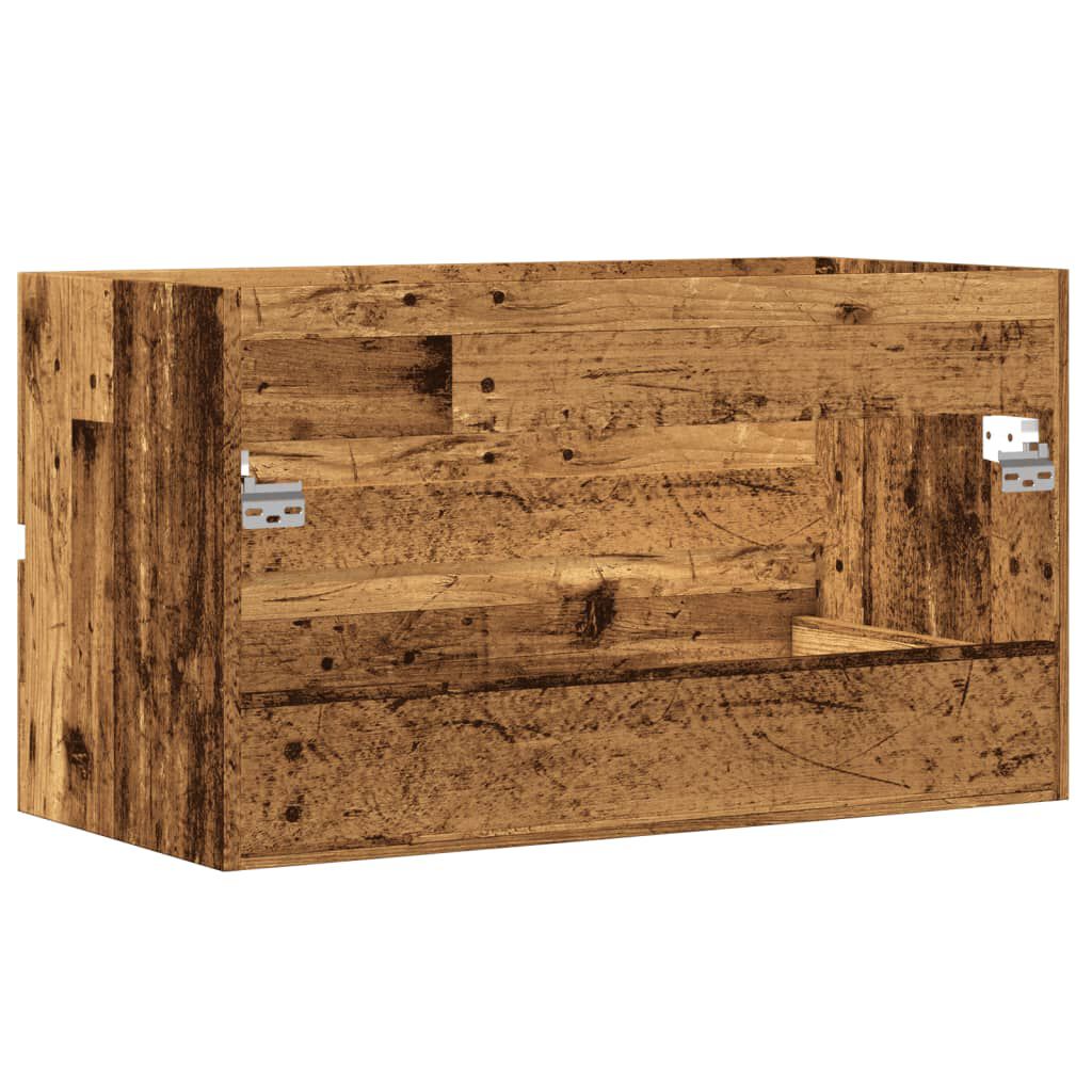 vidaXL Ντουλάπι Νιπτήρα Όψη Παλαιού Ξύλου 90x38,5x45 εκ. Επεξεργ. Ξύλο