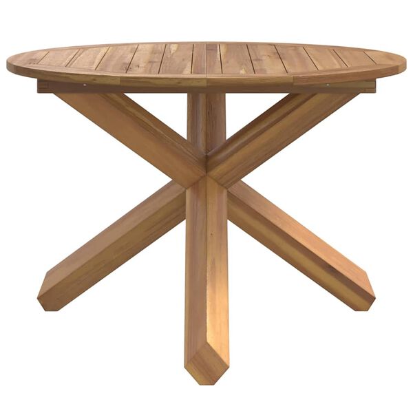 vidaXL Τραπέζι Κήπου Ø109x74 εκ. από Μασίφ Ξύλο Teak