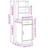 vidaXL Highboard Λευκό 40 x 40.5 x 135 εκ. Επεξεργασμένο ξύλο